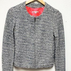GAP Blue and White Bouncle Tweed Jacket Size 2